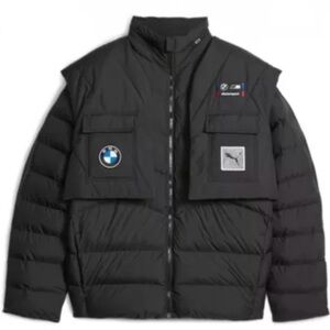 Puma BMW M Motorsport Garage Crew Jacket Black Men Size XL